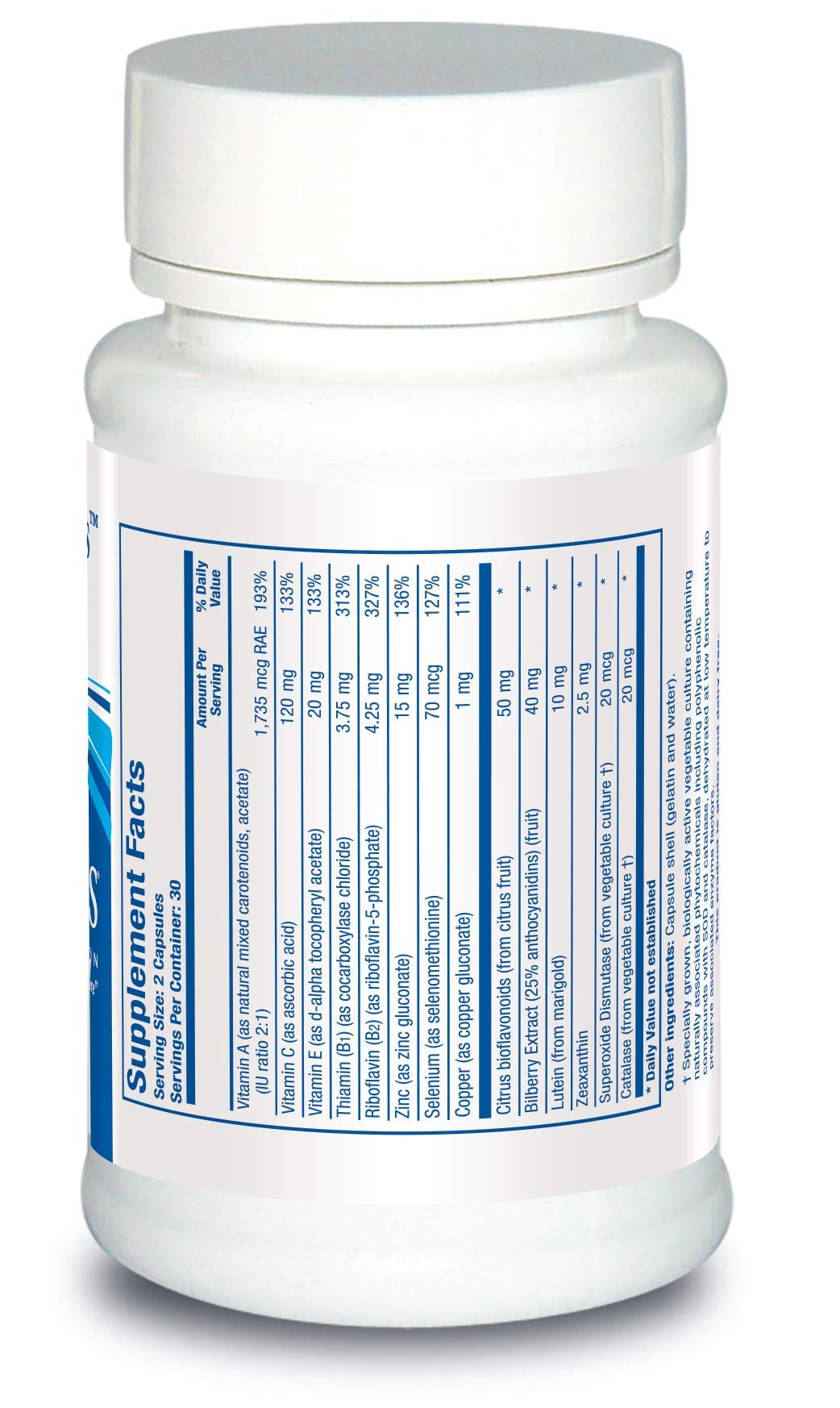 BIOTICS RESEARCH Optic-Plus Lutein Supplement side view