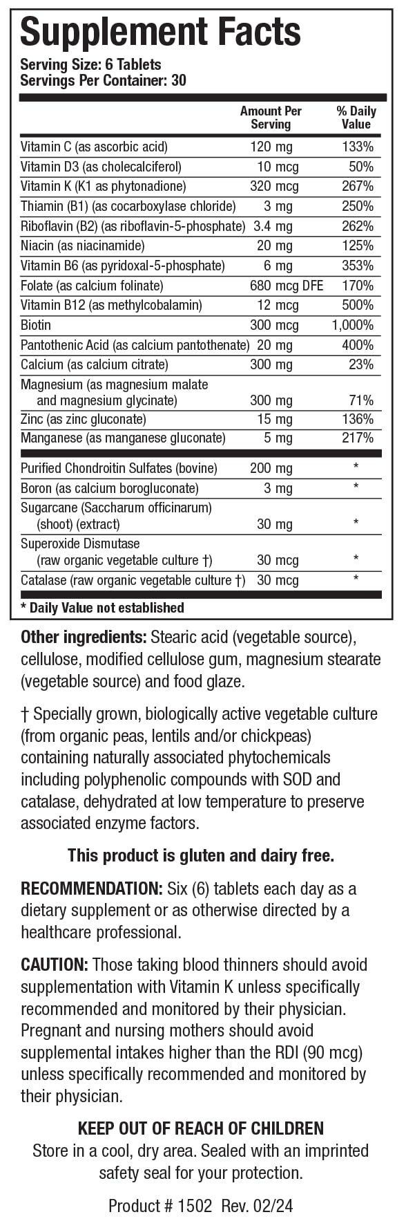 BIOTICS RESEARCH Osteo-B ll supplement ingredients list
