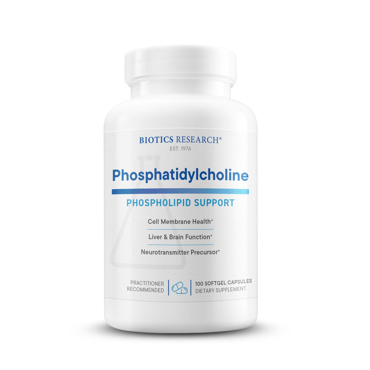 BIOTICS RESEARCH Phosphatidylcholine Softgel Capsules front view