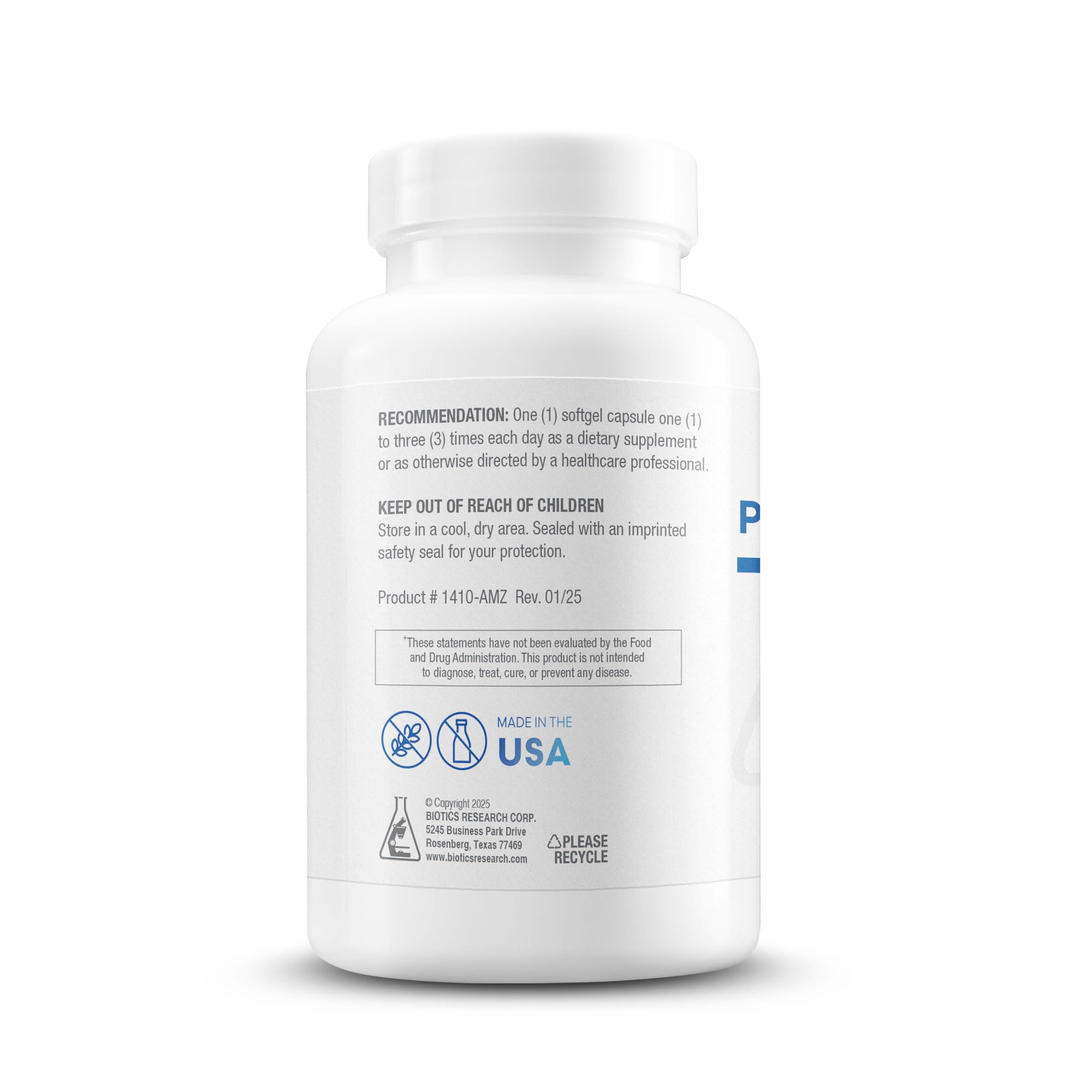 BIOTICS RESEARCH Phosphatidylcholine Softgel Capsules packaging