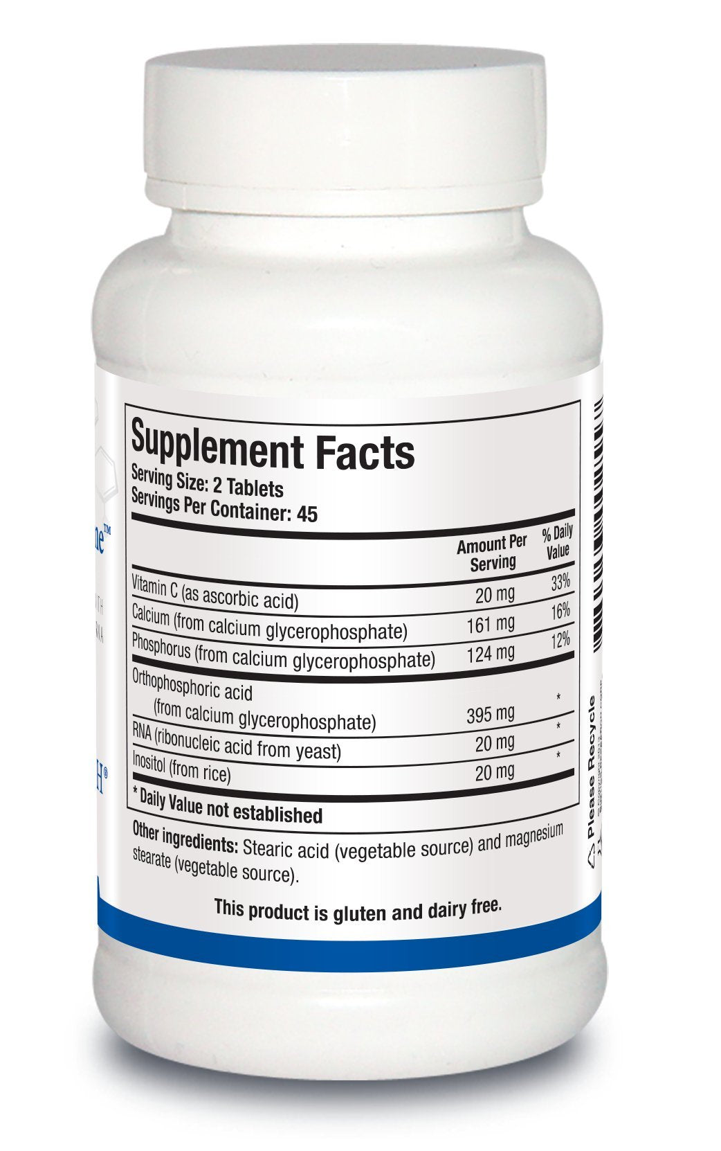 BIOTICS RESEARCH Phosphorous Supplement 18g tablet side view