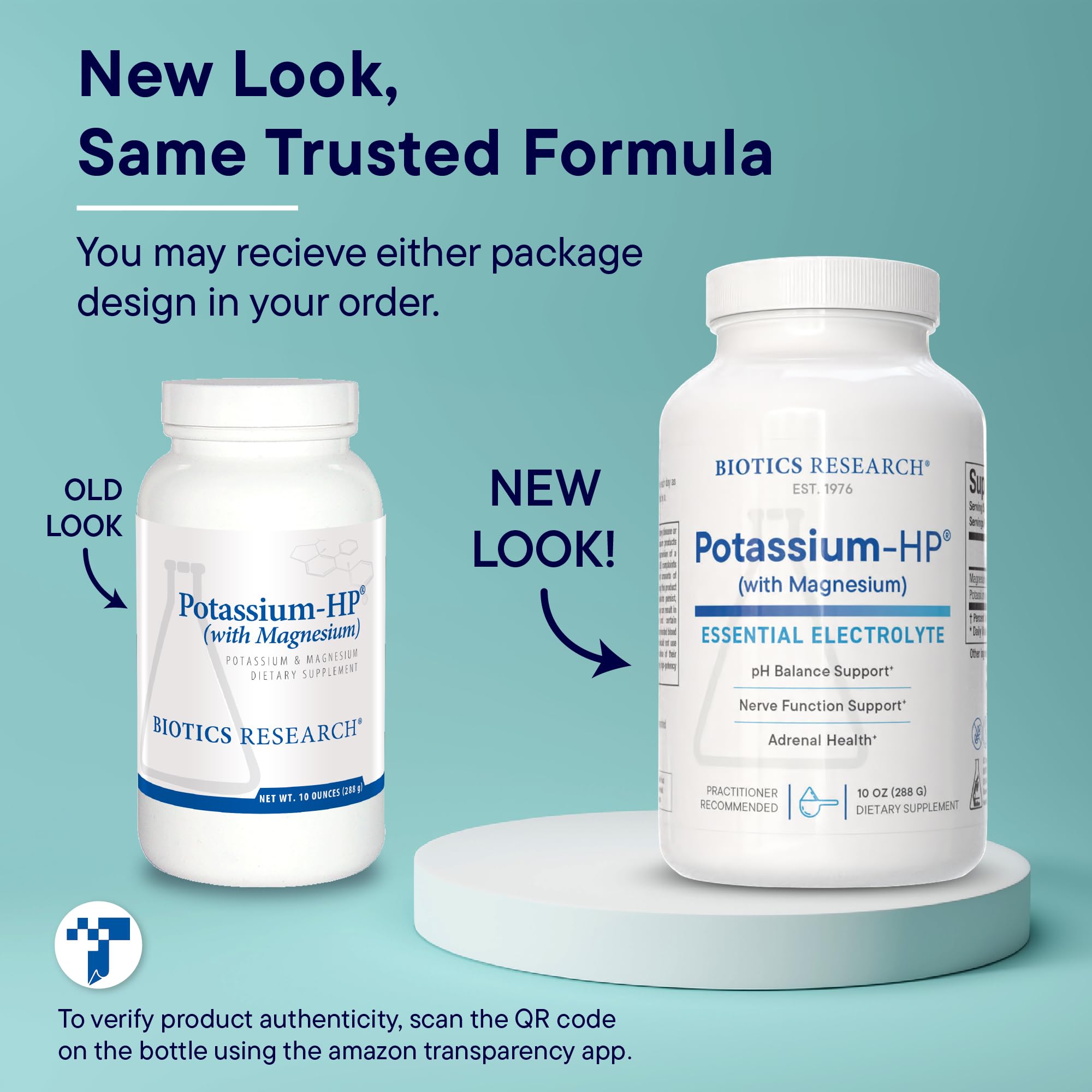 BIOTICS RESEARCH Potassium-HP Supplement 1200mg packaging
