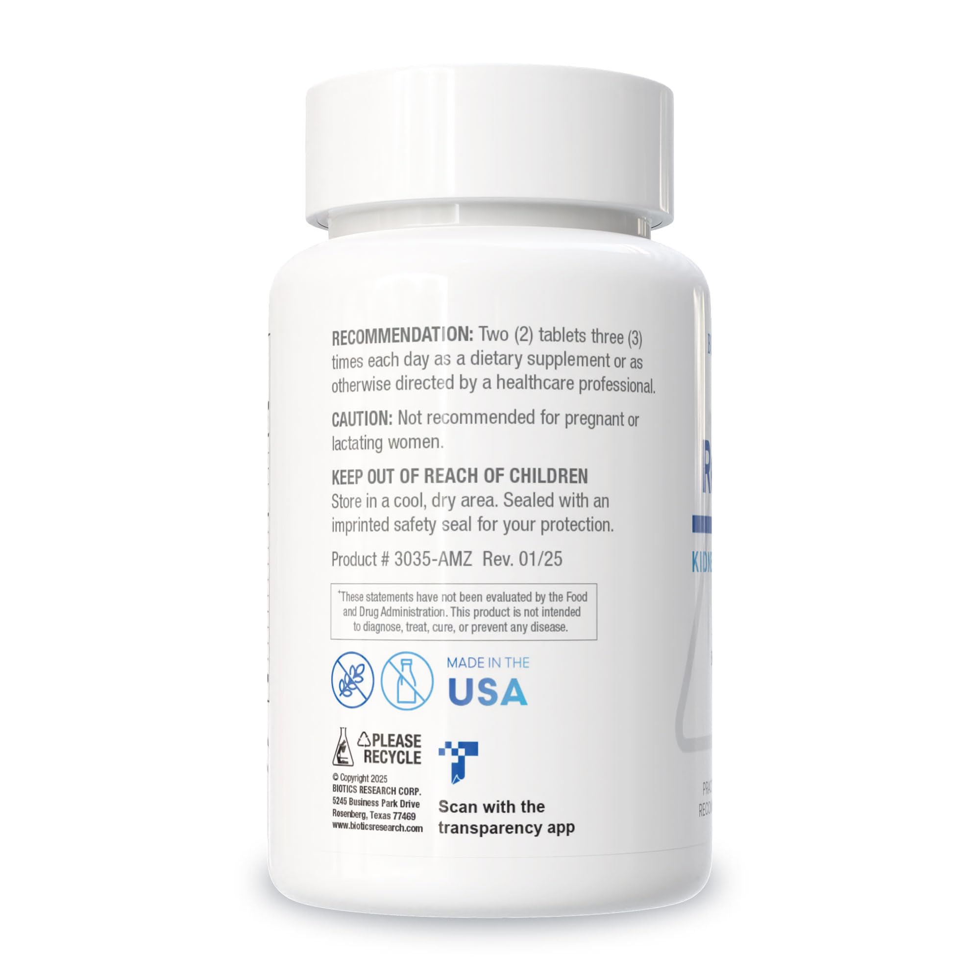 BIOTICS RESEARCH Renal Plus Glandular Extracts 118g packaging