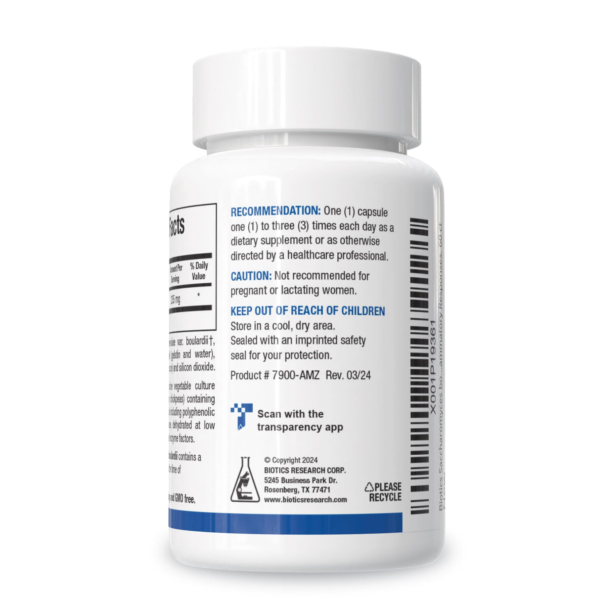 BIOTICS RESEARCH Saccharomyces Boulardii Probiotic Capsules packaging