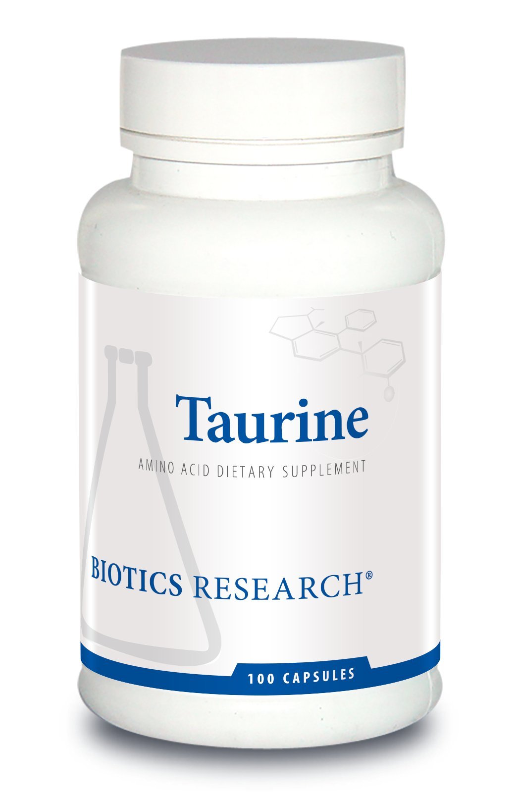 BIOTICS RESEARCH Taurine Supplement 500mg capsules front view