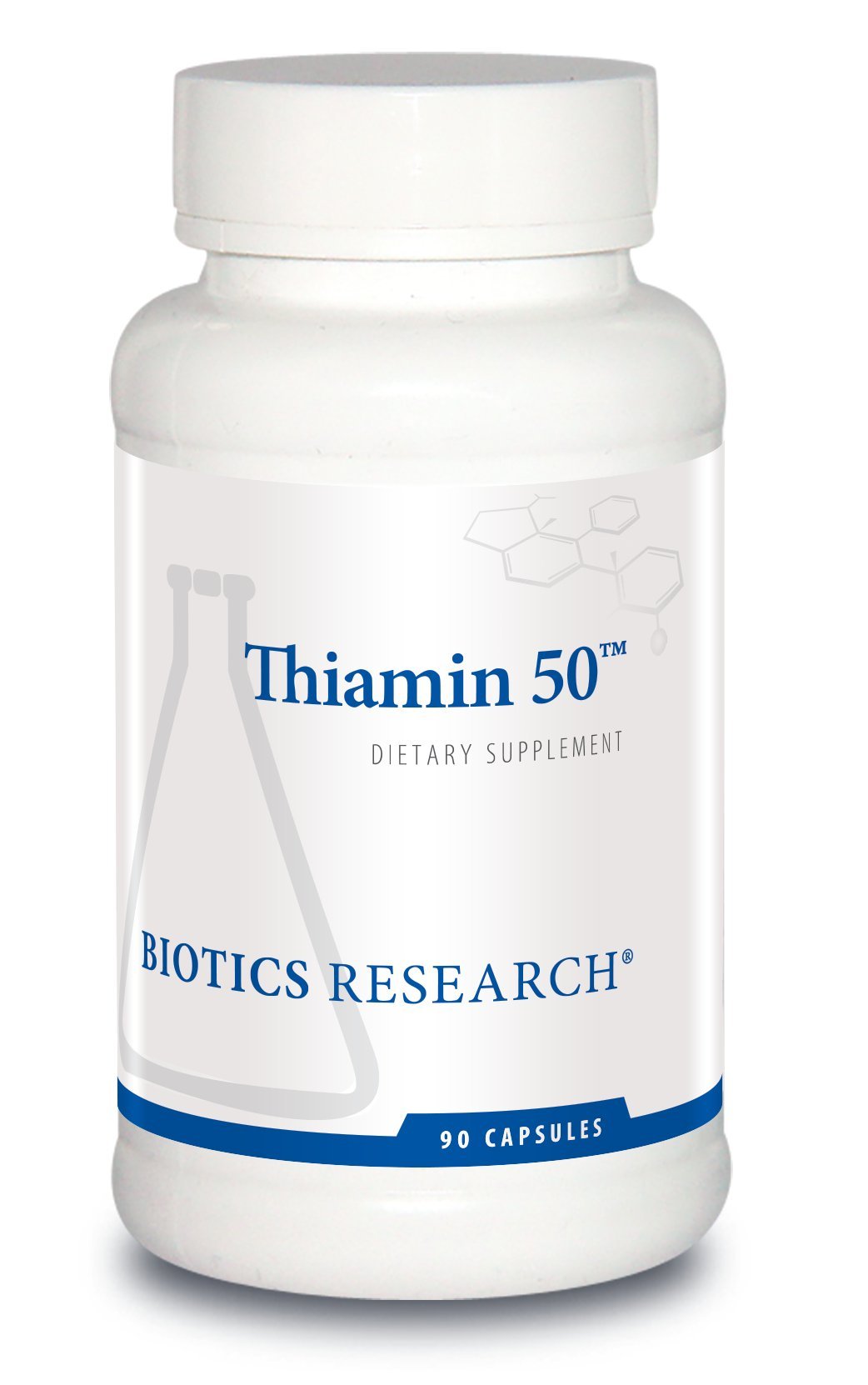 BIOTICS RESEARCH Thiamin B1 Supplement 45g capsule bottle front view