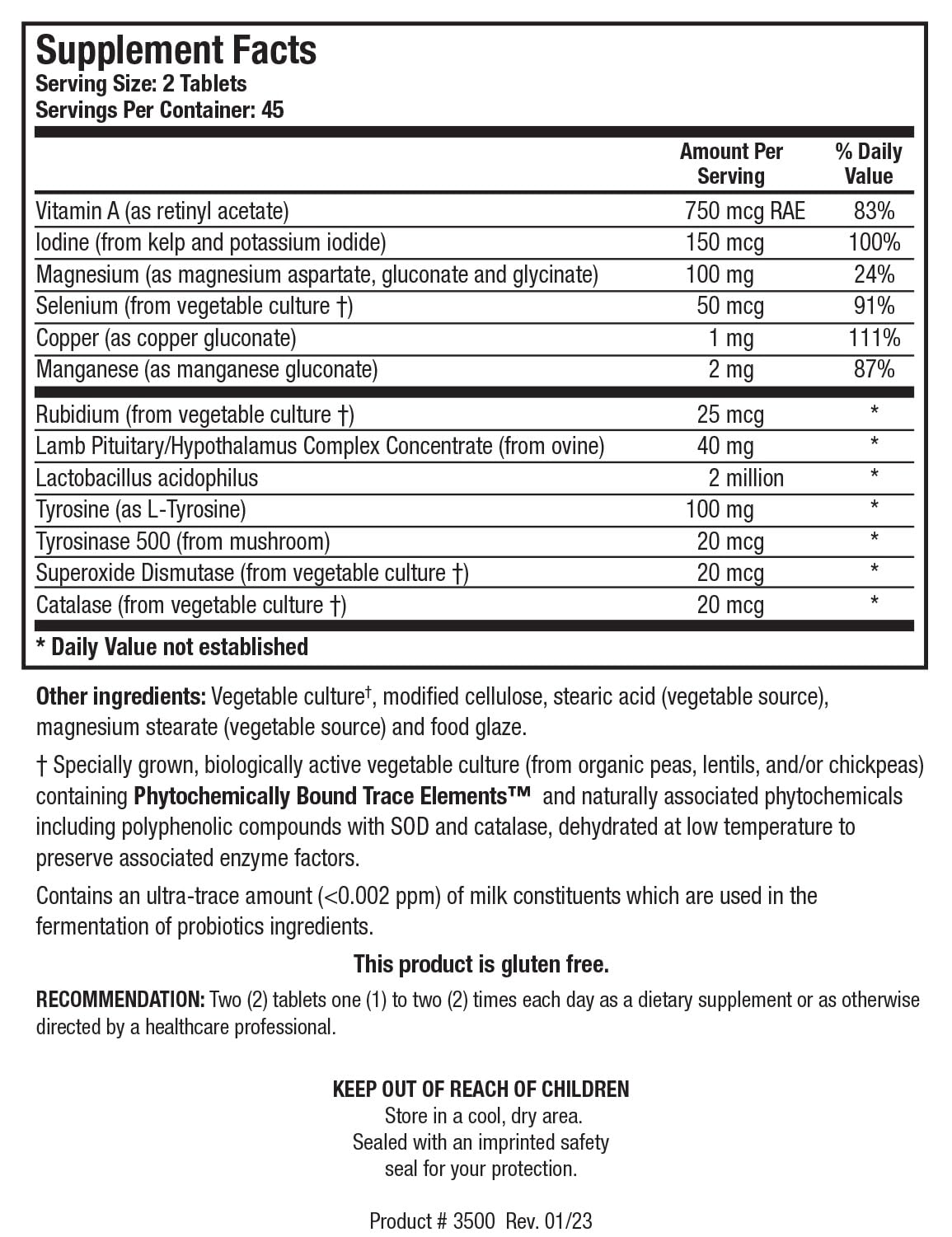 BIOTICS RESEARCH Thyrostim Thyroid Extract packaging