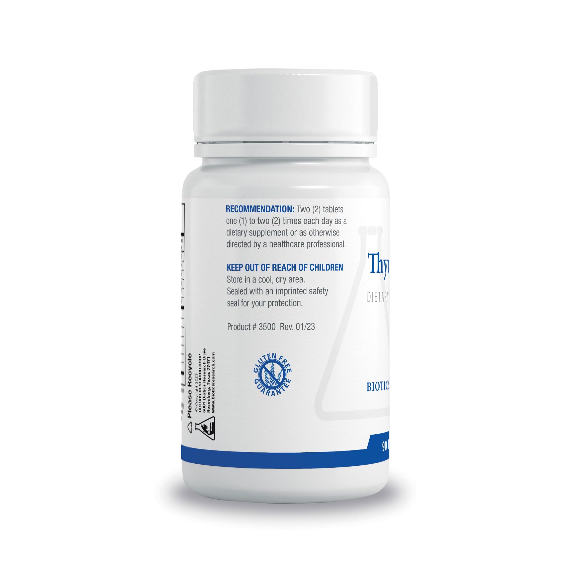 BIOTICS RESEARCH Thyrostim Thyroid Extract side view