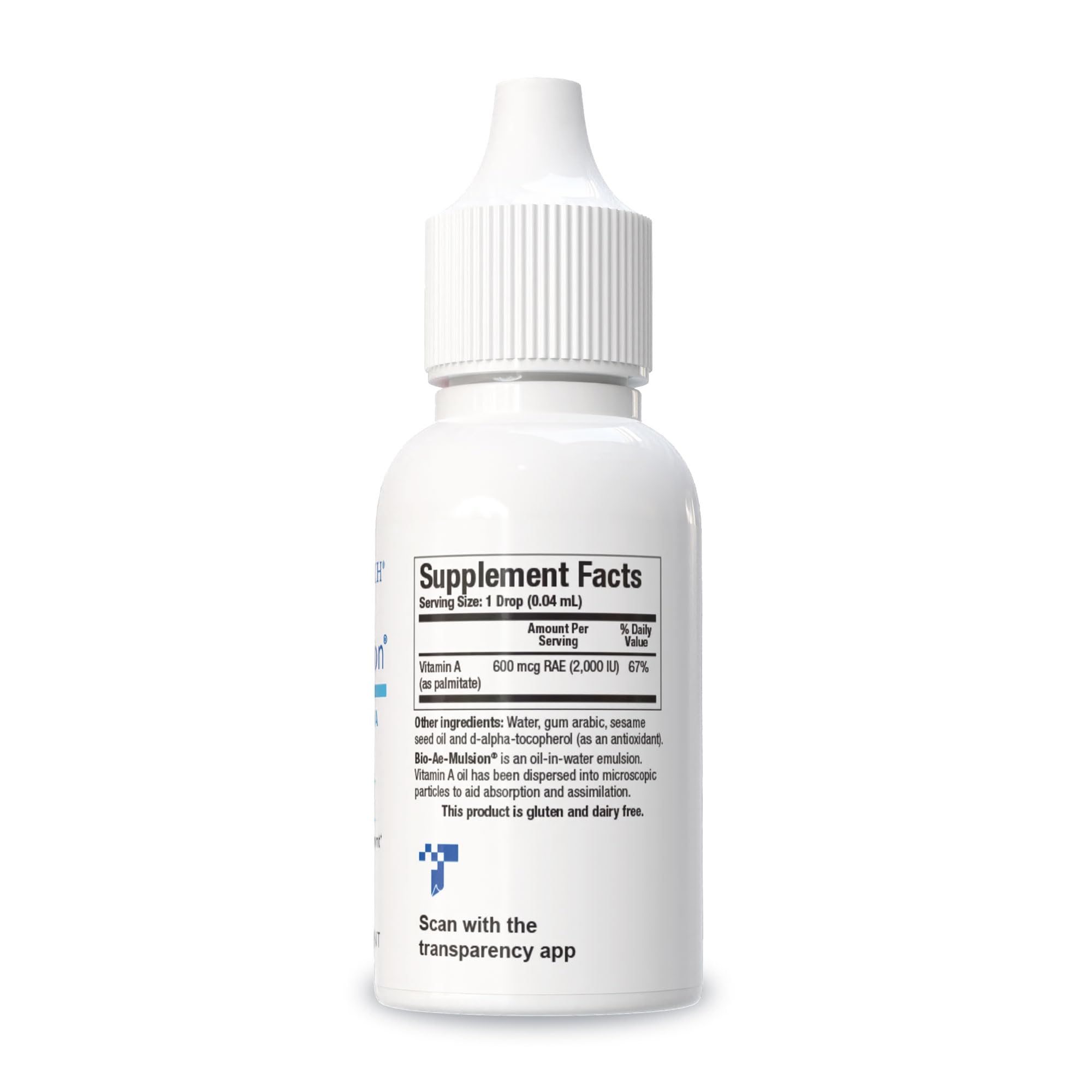 BIOTICS RESEARCH Vitamin A Supplement 28g side view