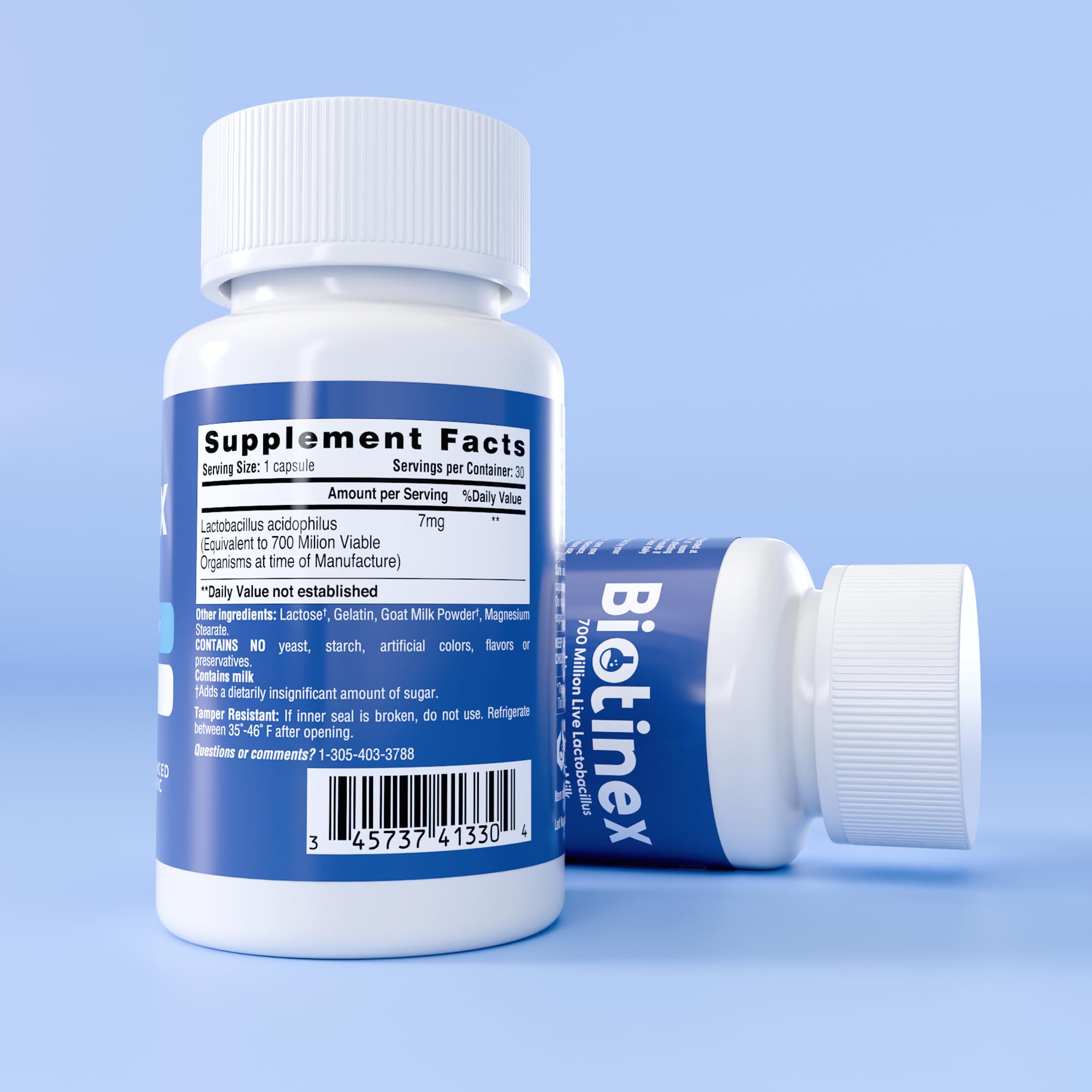 Biotinex Probiotic Acidophilus Capsules with a glass of water