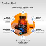 BiotiQuest Simple Slumber Probiotics on a wooden table