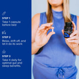 BiotiQuest Simple Slumber Probiotics with a glass of water