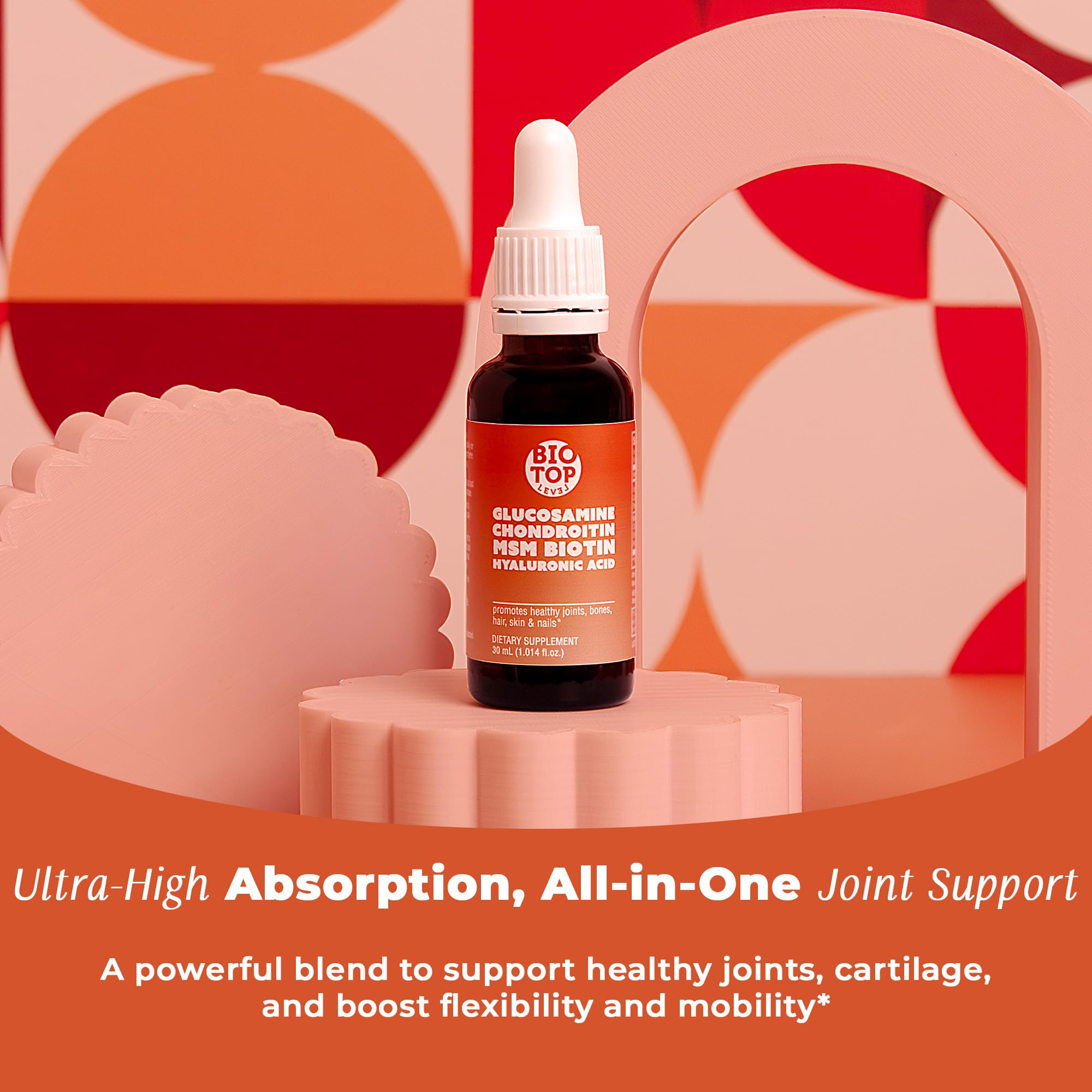BIOTOPLEVEL Chondroitin Liquid Supplement back view
