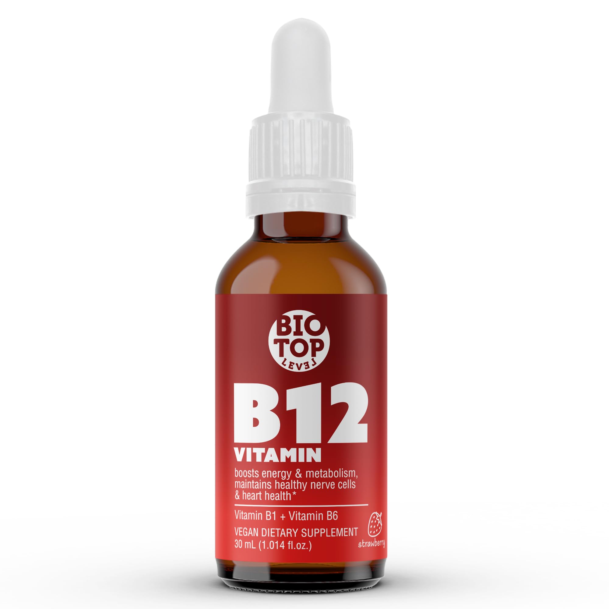 BIOTOPLEVEL Sublingual Vitamin B12 Supplement front view