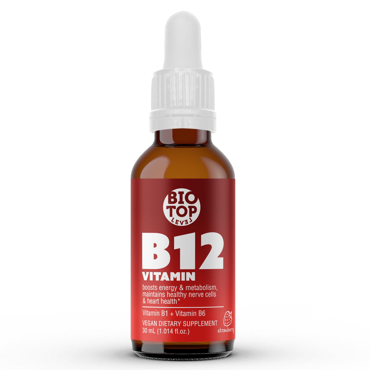 BIOTOPLEVEL Sublingual Vitamin B12 Supplement front view