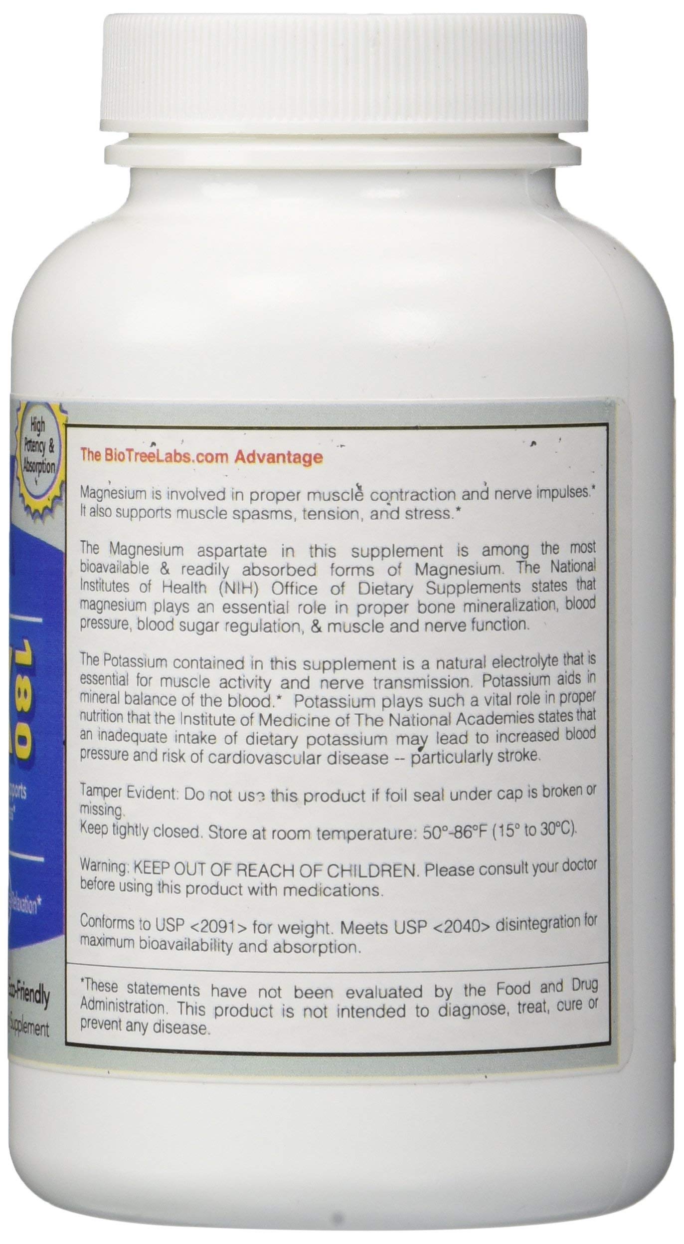 BioTree Labs Magnesium Supplement packaging side view