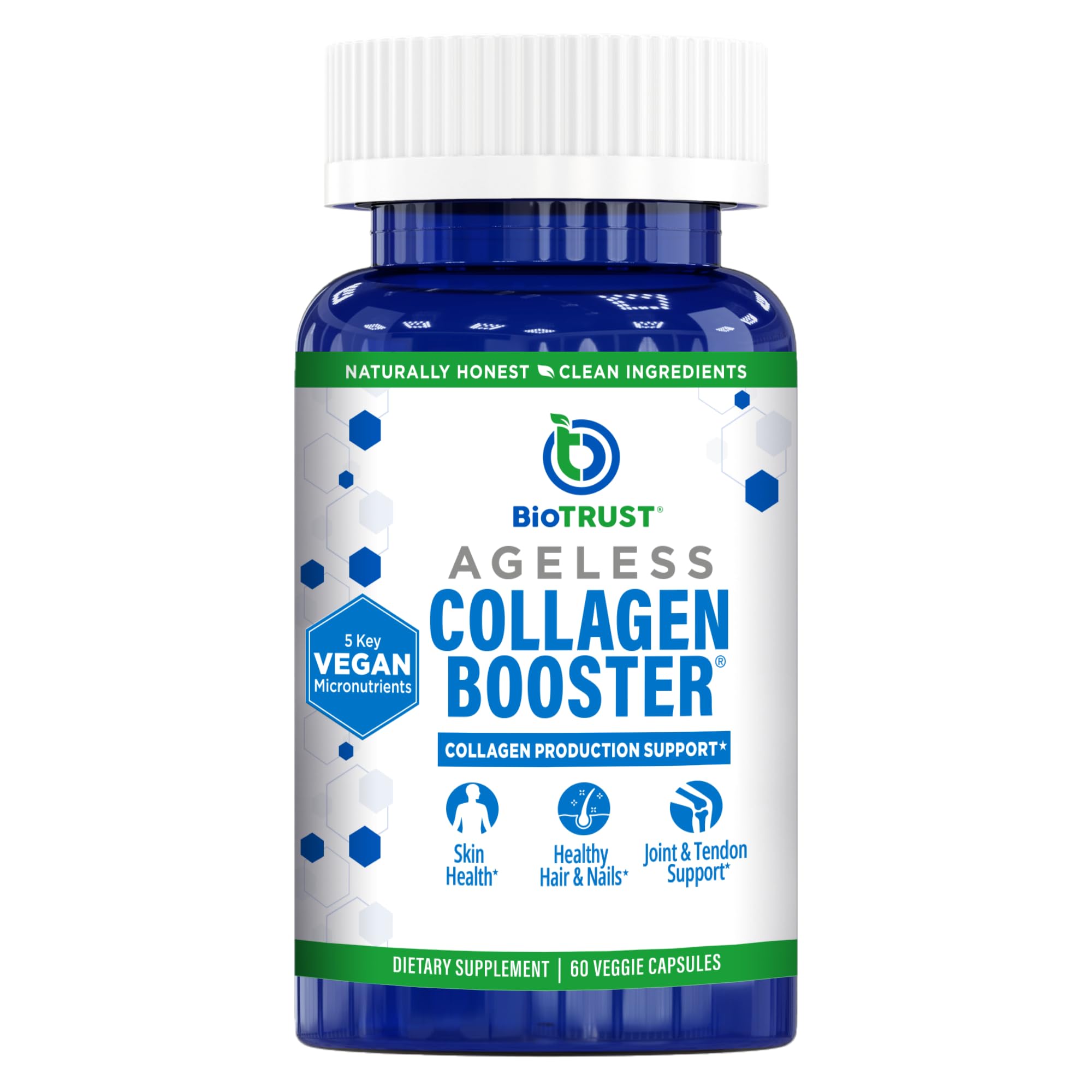 BioTrust Ageless Collagen support 82g front view