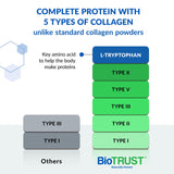 BioTrust Ageless Multi Collagen Powder scoop with powder