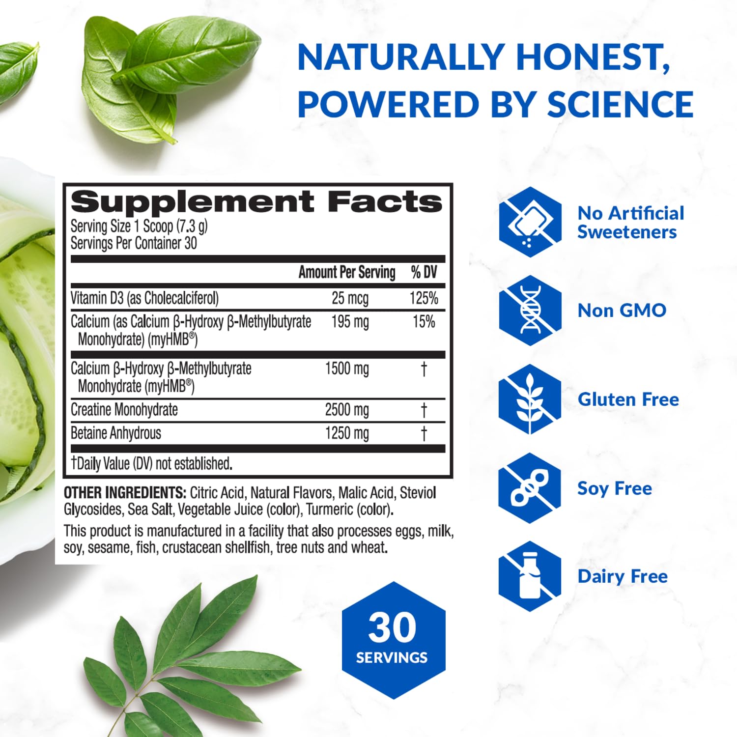 BioTrust Ageless Muscle Creatine HMB Powder ingredients list