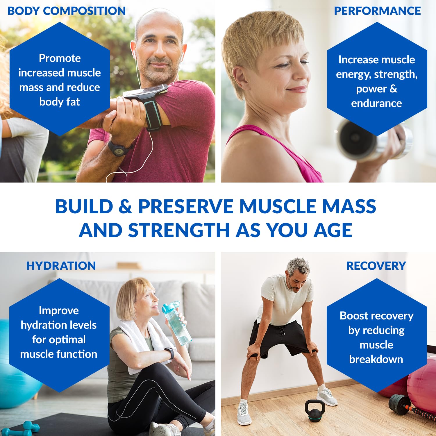 BioTrust Ageless Muscle Creatine HMB Powder mixed in smoothie