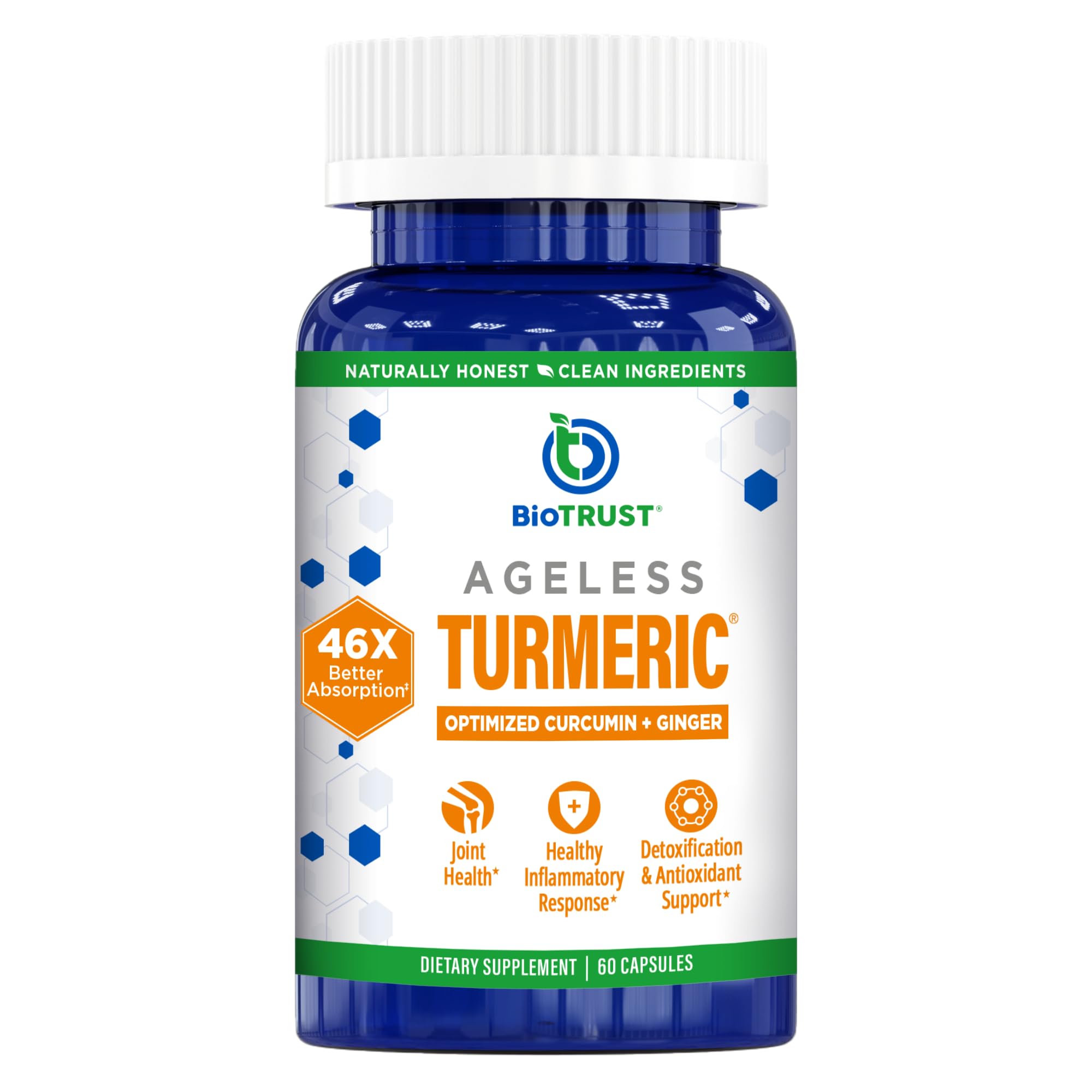 BioTrust Ageless Turmeric CurcuWIN supplement front view
