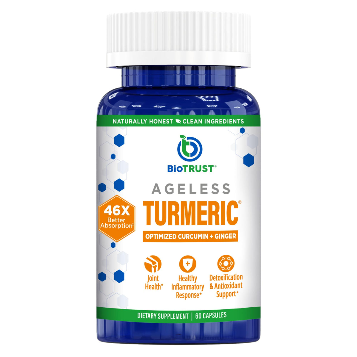 BioTrust Ageless Turmeric CurcuWIN supplement front view