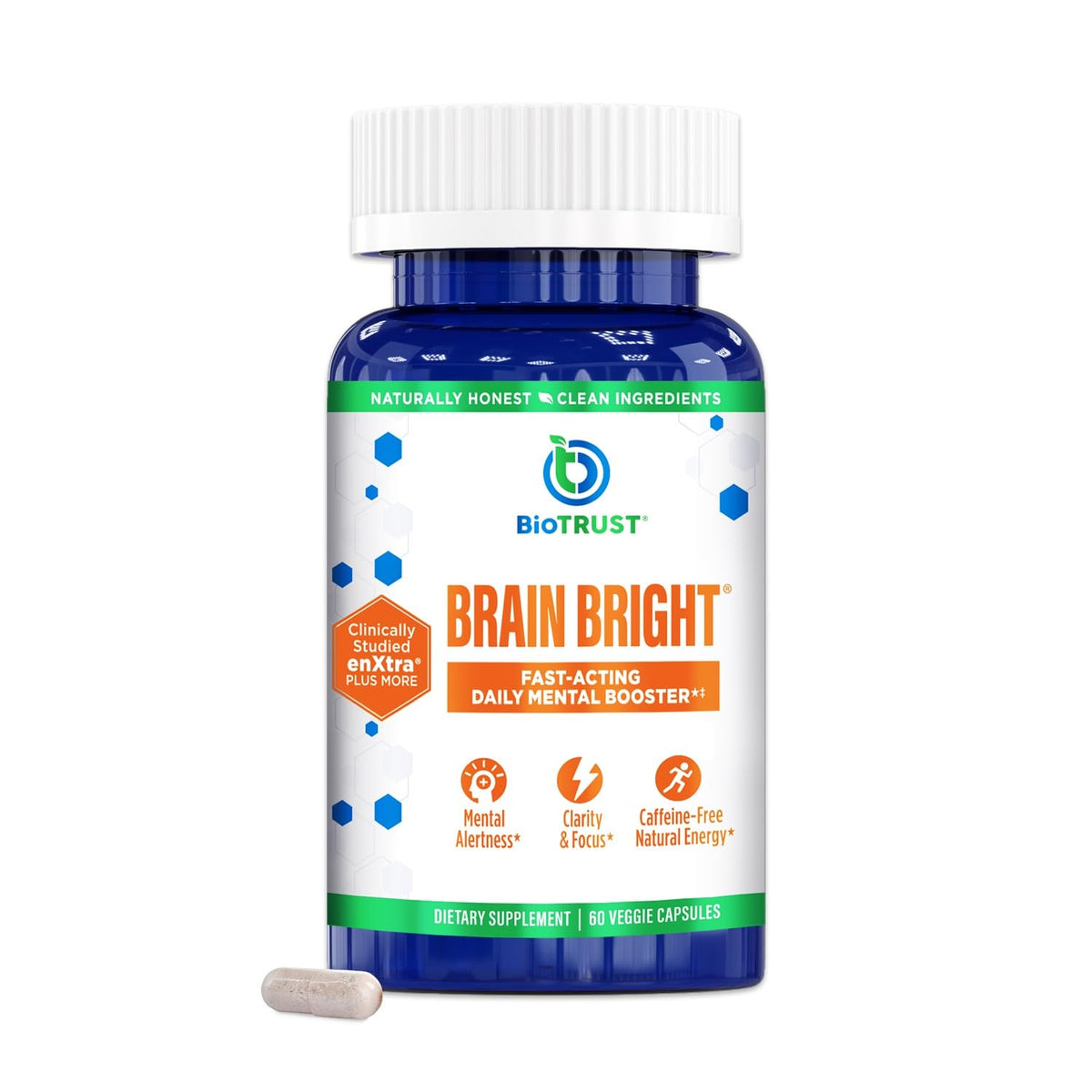 BioTrust Brain Bright Ginkgo Biloba Supplement front view