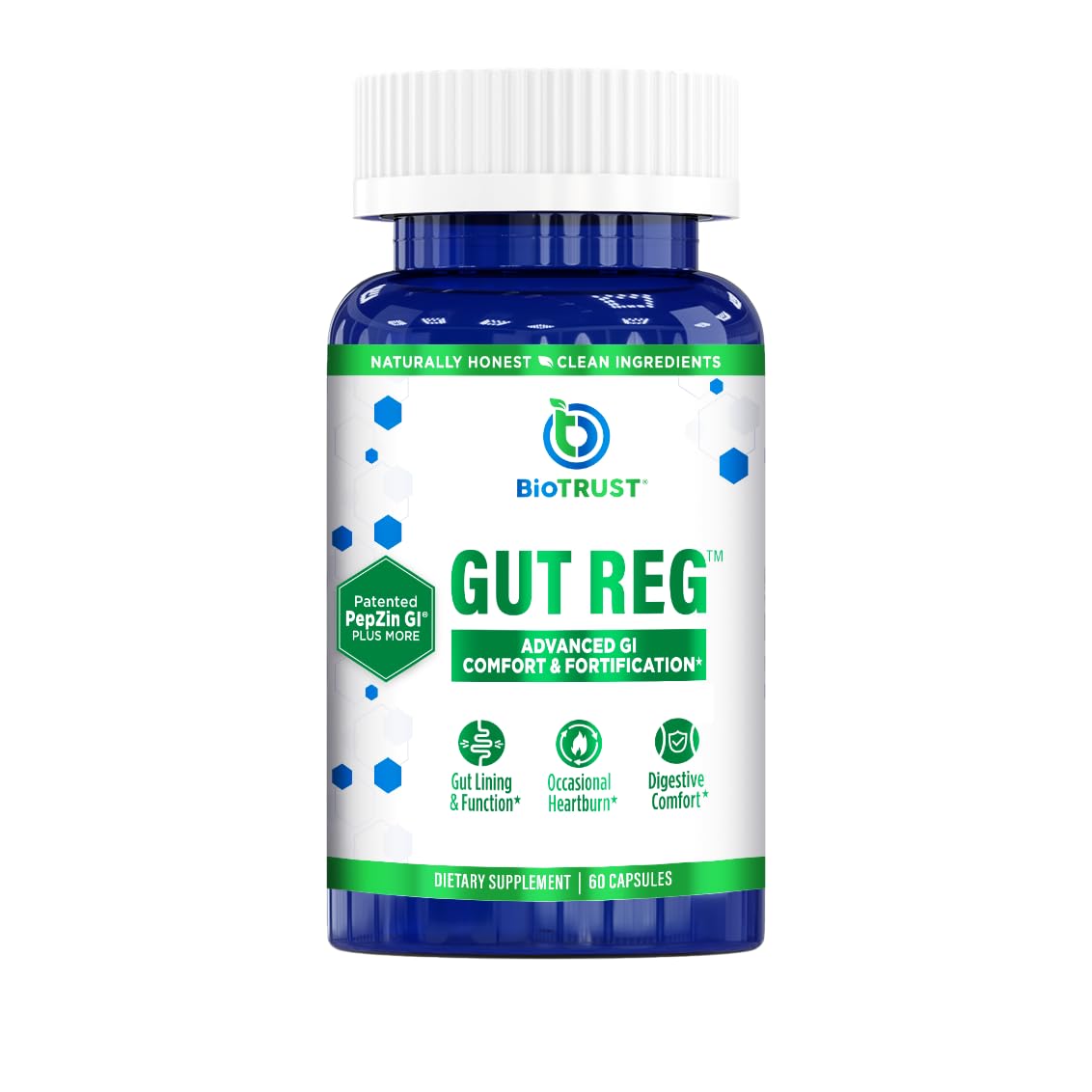 BioTrust Gut Reg 82g supplement front view
