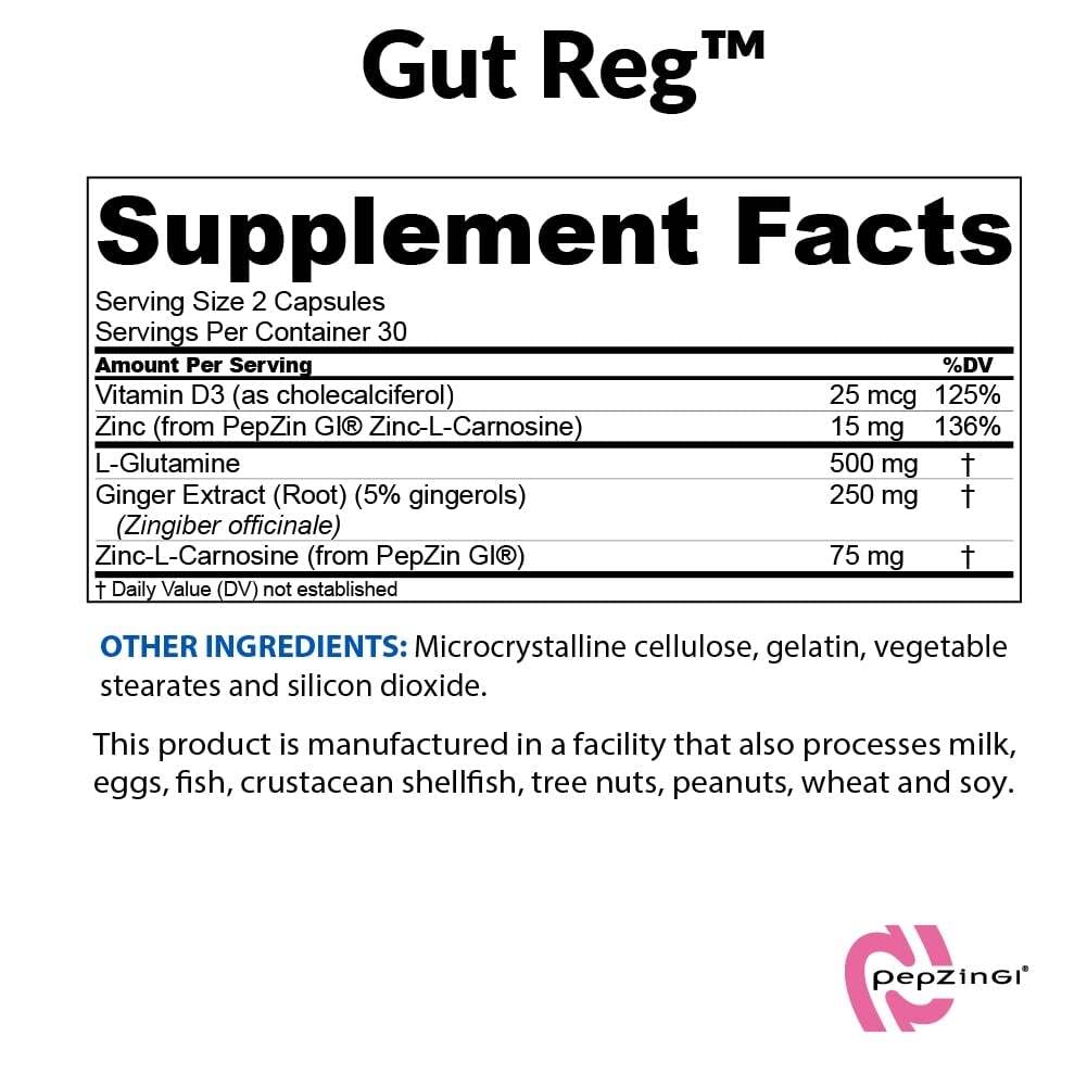 BioTrust Gut Reg 82g supplement side view