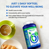 BioTrust Sol Joy Vitamin D3 & K2 softgels side view