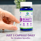 BioTrust Timeless Beauty Supplement with measuring spoon