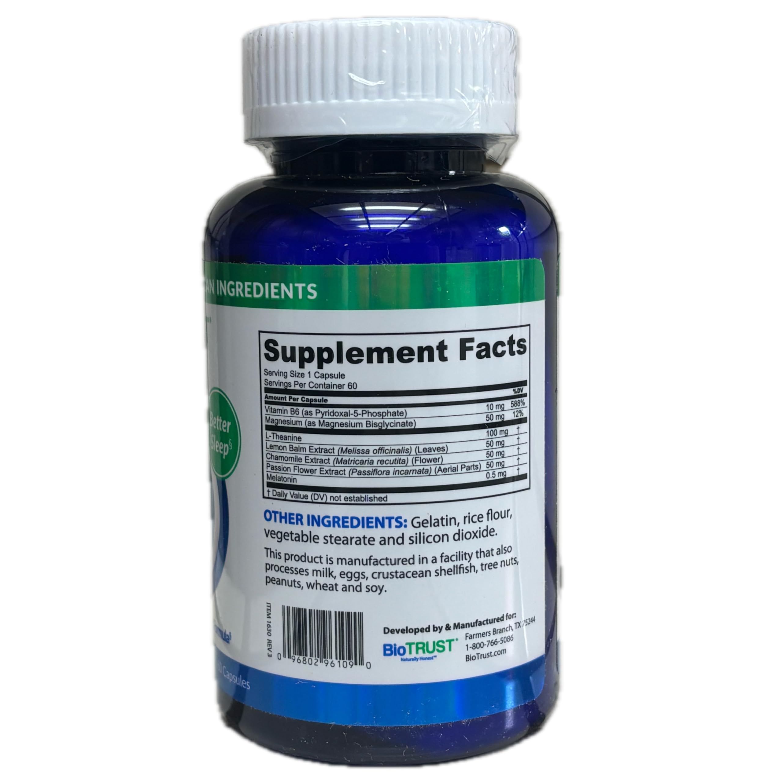 BioTrust Zen-Zzz Supplement on a wooden table
