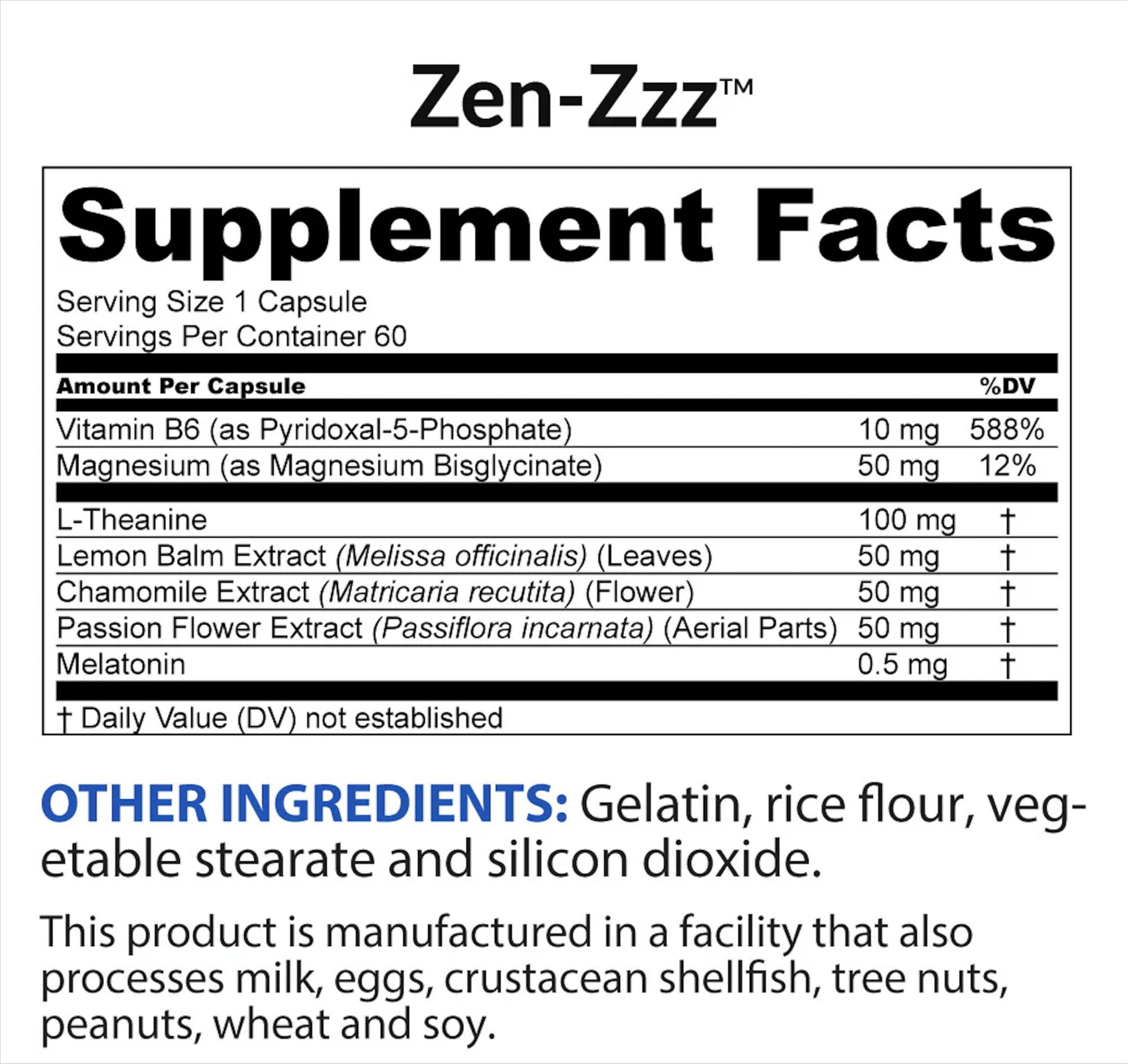 BioTrust Zen-Zzz Supplement side view