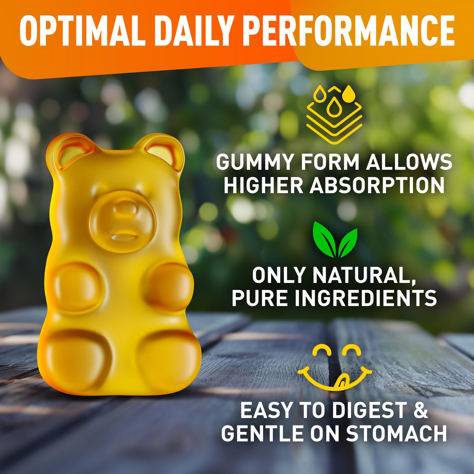 BioVit L-Tyrosine Gummies bottle side view