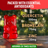 BioVit Quercetin Gummies 500mg side view showing gummy texture