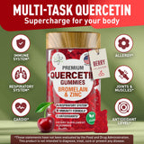 BioVit Quercetin Gummies 500mg with a hand holding a gummy