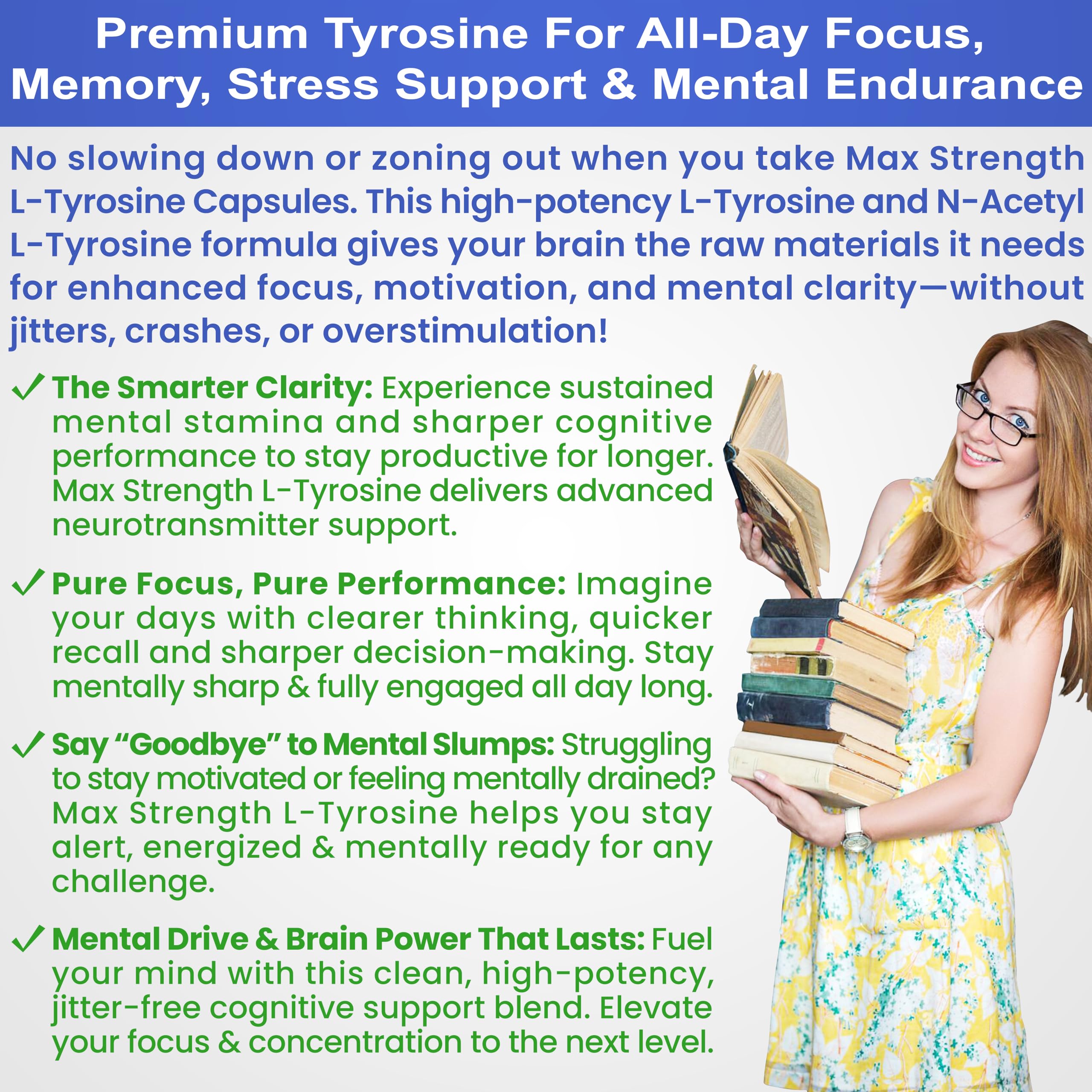 BioWisdom Nutraceuticals L-Tyrosine & N-Acetyl L-Tyrosine Capsules lifestyle scene