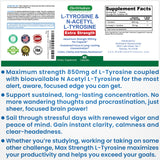BioWisdom Nutraceuticals L-Tyrosine & N-Acetyl L-Tyrosine Capsules on table