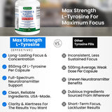 BioWisdom Nutraceuticals L-Tyrosine & N-Acetyl L-Tyrosine Capsules side view