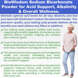 BioWisdom Nutraceuticals Sodium Bicarbonate Powder in a glass of water