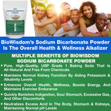 BioWisdom Nutraceuticals Sodium Bicarbonate Powder with measuring spoon