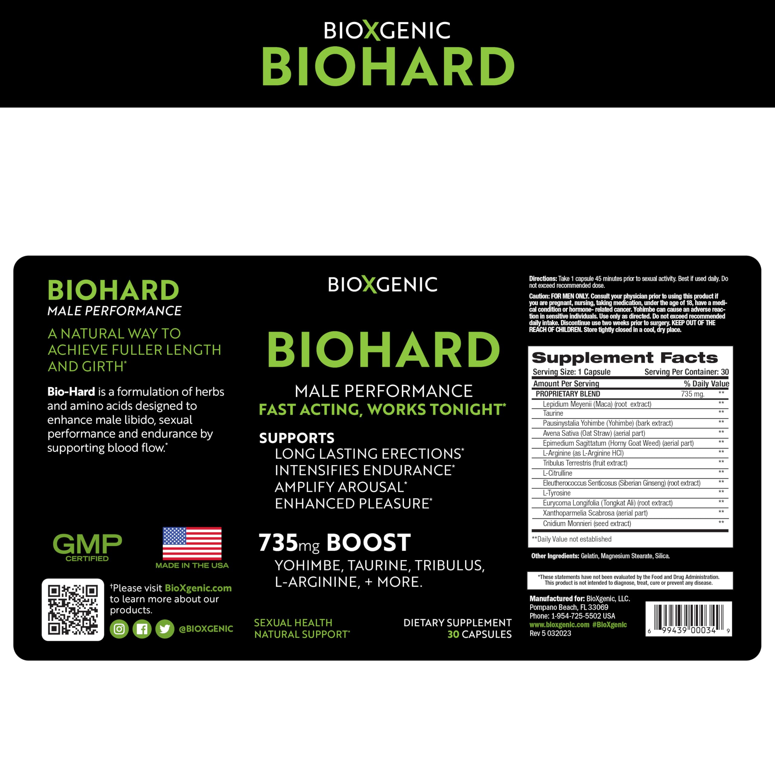 Bioxgenic L-Arginine Supplement 68g packaging