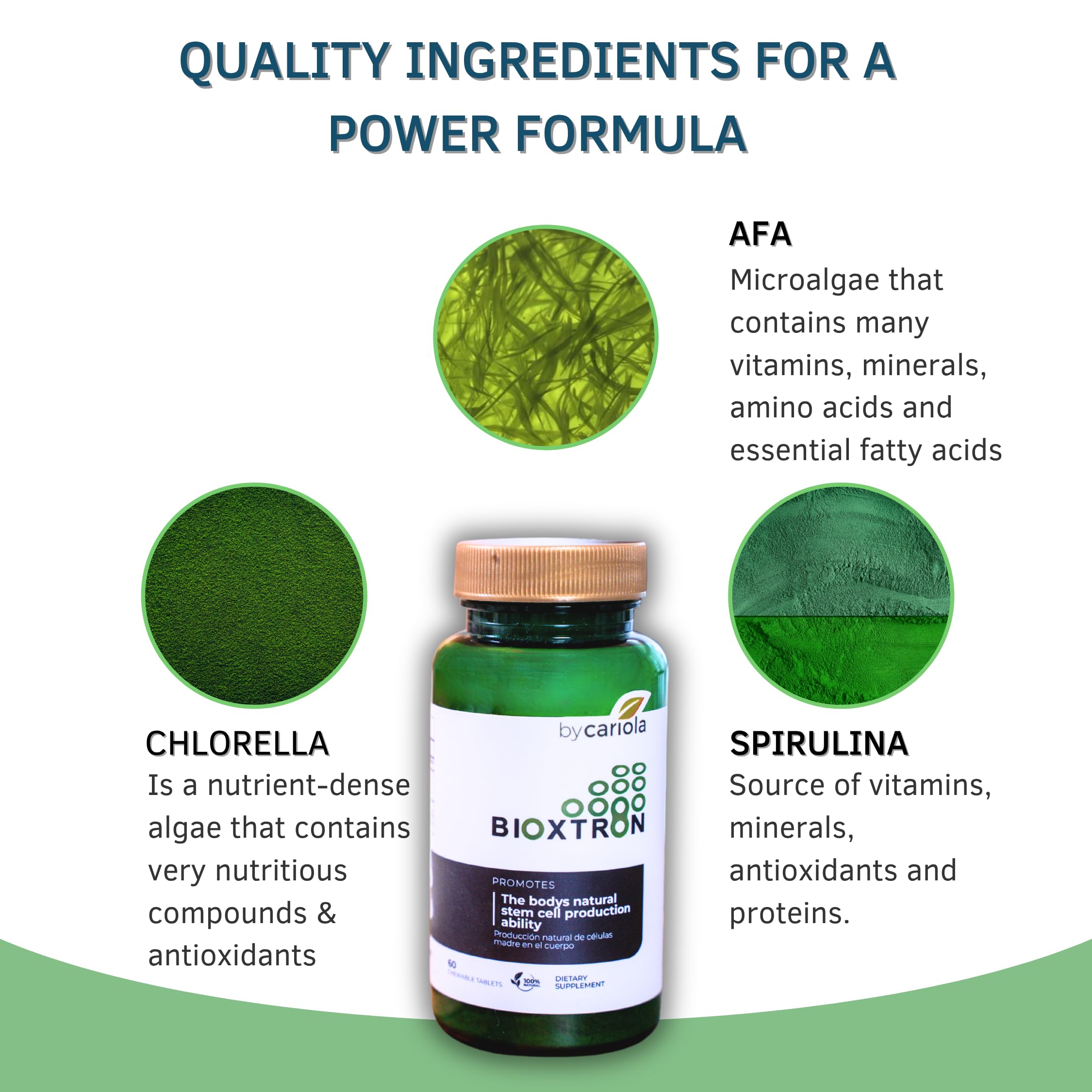 Bioxtron Natural Chewables tablets in a hand