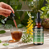 BIOZQYNK Mullein Leaf Liquid Extract 141g in a glass of water