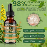 BIOZQYNK Mullein Leaf Liquid Extract 141g on wooden table