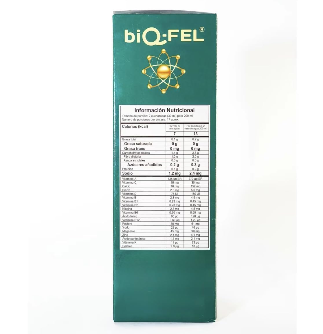 biQ-FEL Liquid Multivitamin packaging