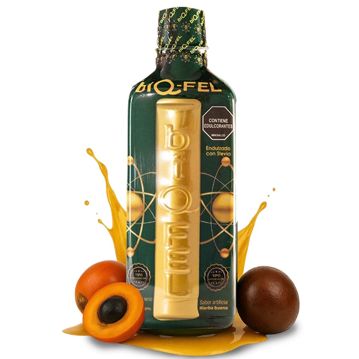 BIQ-FEL Natural Supplement 500ml front view with Chontaduro, Guarana, and Borojó