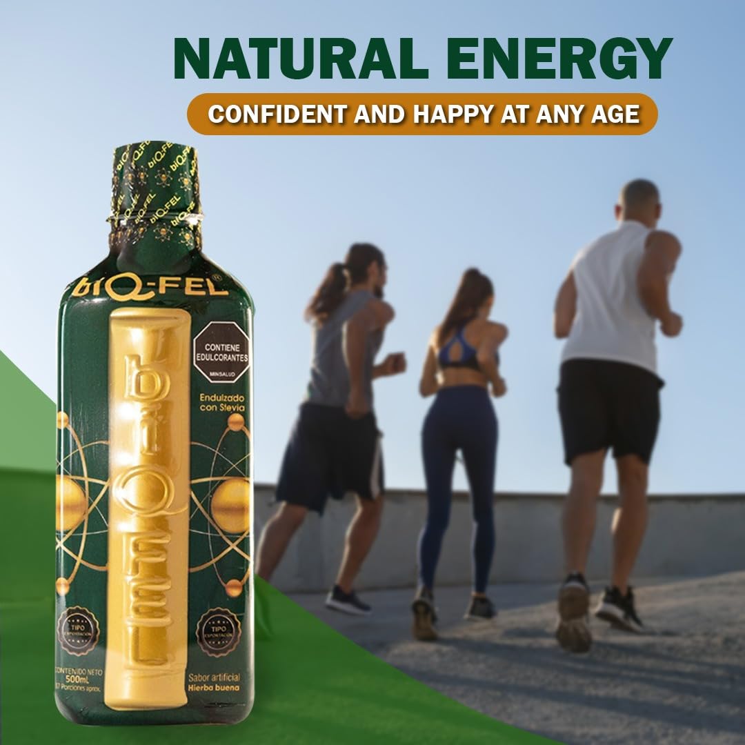 BIQ-FEL Natural Supplement 500ml in a lifestyle setting
