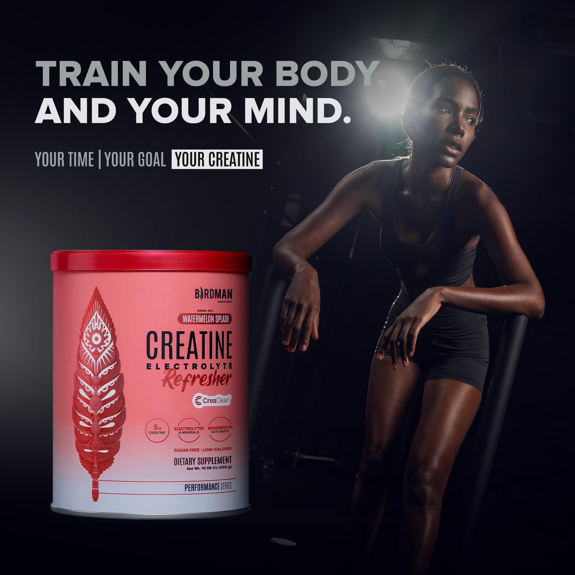 BIRDMAN Creatine Monohydrate 5g back view with ingredient list