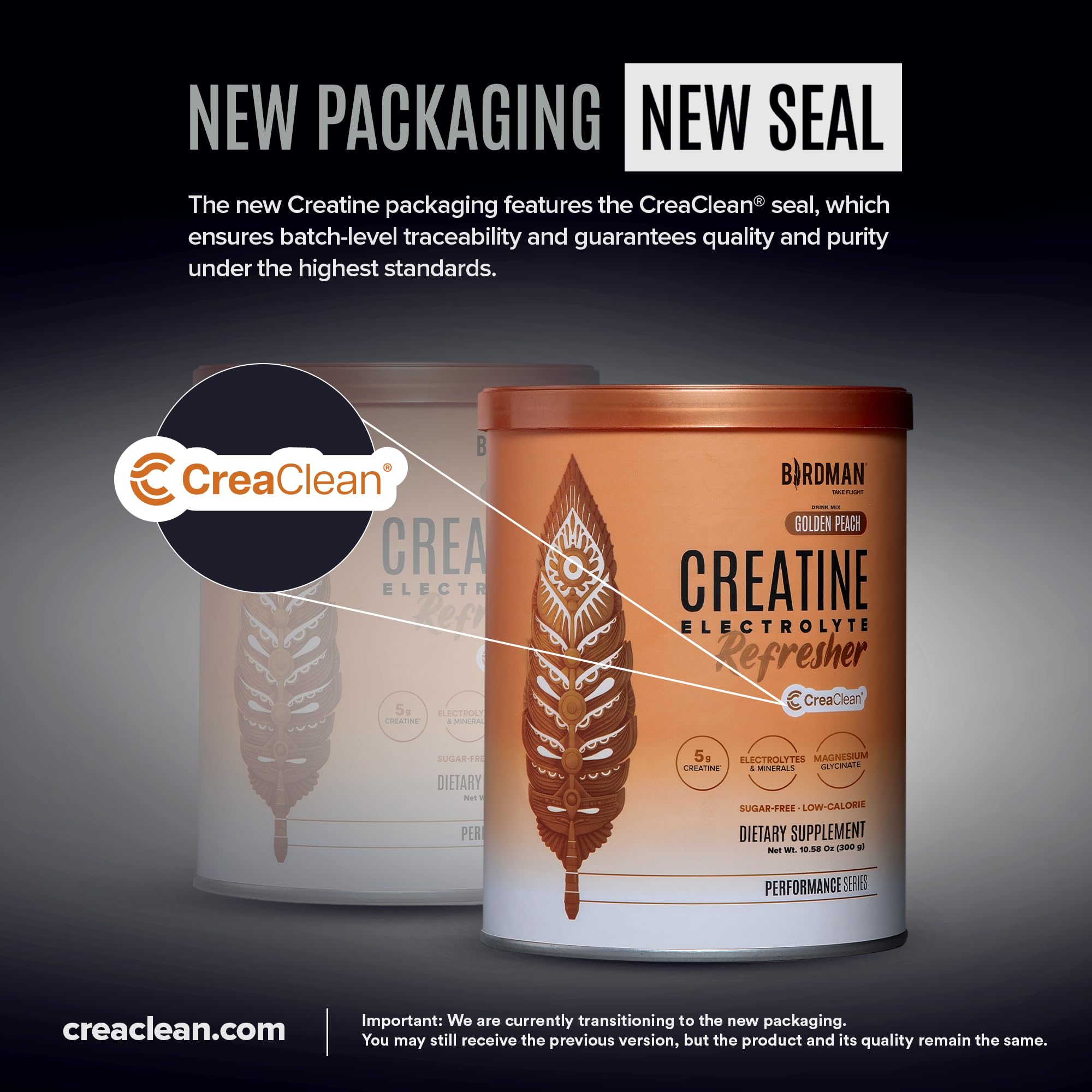 BIRDMAN Creatine Monohydrate 5g natural peach tea flavour